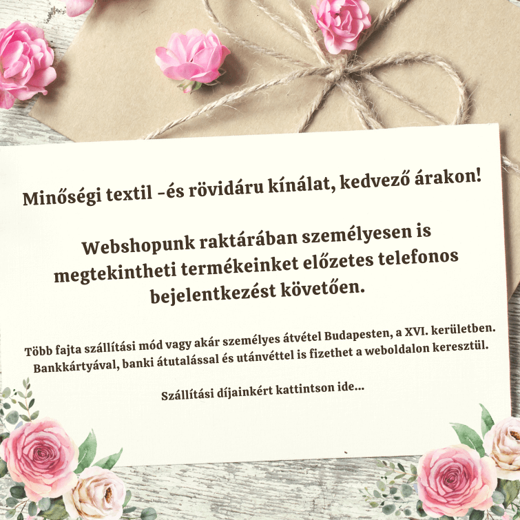 Hello Textil Méteráru Rövidáru Webáruház