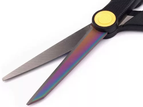 Háztartási-szabóolló 21,5 cm (sárga színű, élhossz 9,5 cm)
