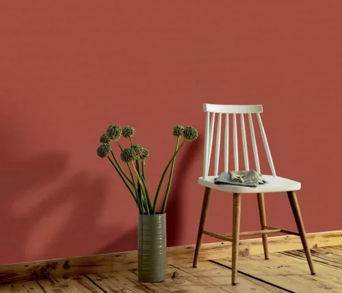 Terracotta texturált egyszínű (lángálló, mosható) vlies-vinyl tapéta