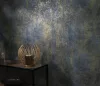 Elle Decoration 4 betonmintás sötétkék-arany (lángálló, mosható) vlies-vinyl tapéta