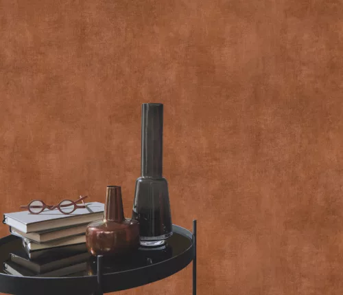 Elle Decoration 4 betonmintás terracotta (lángálló, mosható) vlies-vinyl tapéta