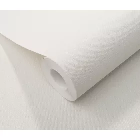   Elle Decoration 4 Törtfehér egyszínű textilhatású (lángálló, mosható) vlies-vinyl tapéta