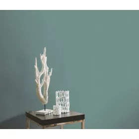  Elle Decoration 4 Halvány petrolzöld egyszínű textilhatású (lángálló, mosható) vlies-vinyl tapéta