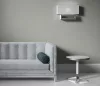 Elle Decoration 4 Középszürke egyszínű textilhatású (lángálló, mosható) vlies-vinyl tapéta