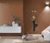 Elle Decoration 4 Terracotta egyszínű textilhatású (lángálló, mosható) vlies-vinyl tapéta