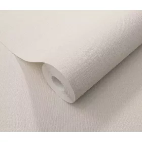   Krém lenes keresztszövés-textúrájú egyszínű (lángálló, mosható) vlies-vinyl tapéta