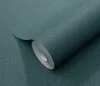 Elle Decoration 4 Petrolzöld egyszínű textilhatású (lángálló, mosható) vlies-vinyl tapéta