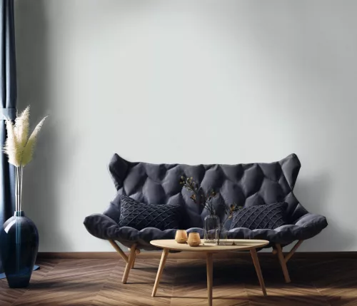 Elle Decoration 4 Halványszürke egyszínű textilhatású (lángálló, mosható) vlies-vinyl tapéta