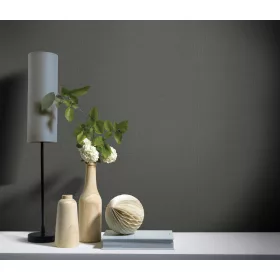   Elle Decoration 4 Sötétszürkés-barna egyszínű textilhatású (lángálló, mosható) vlies-vinyl tapéta