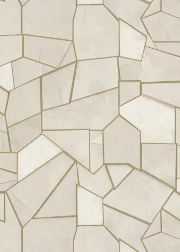 Elle Decoration 4 Krém-fehér-arany modern mintás (lángálló, mosható) vlies-vinyl tapéta