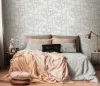 Elle Decoration 4 Fehér-szürke-ezüst modern mintás (lángálló, mosható) vlies-vinyl tapéta