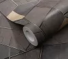 Elle Decoration 4 Szürkésbarna-arany modern mintás (lángálló, mosható) vlies-vinyl tapéta