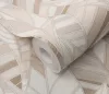 Elle Decoration 4 Bézs-krém levél mintás (lángálló, mosható) vlies-vinyl tapéta