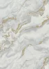 Elle Decoration 4 Fehér-arany márvány mintás (lángálló, mosható) vlies-vinyl tapéta