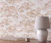 Elle Decoration 4 Fehér-bronz fa és levél mintás (lángálló, mosható) vlies-vinyl tapéta