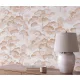 Elle Decoration 4 Fehér-bronz fa és levél mintás (lángálló, mosható) vlies-vinyl tapéta