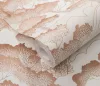 Elle Decoration 4 Fehér-bronz fa és levél mintás (lángálló, mosható) vlies-vinyl tapéta