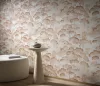 Elle Decoration 4 Fehér-bronz fa és levél mintás (lángálló, mosható) vlies-vinyl tapéta
