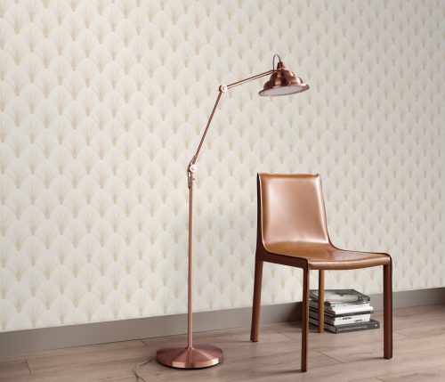 Elle Decoration 4 Krém-arany art deco mintás (lángálló, mosható) vlies-vinyl tapéta