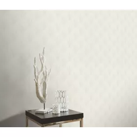   Elle Decoration 4 Törtfehér-gyöngyház art deco mintás (lángálló, mosható) vlies-vinyl tapéta