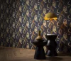 Elle Decoration 4 Kék-arany női arc mintás (lángálló, mosható) vlies-vinyl tapéta
