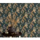 Elle Decoration 4 Türkizzöld-arany női arc mintás (lángálló, mosható) vlies-vinyl tapéta