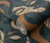 Elle Decoration 4 Türkizzöld-arany női arc mintás (lángálló, mosható) vlies-vinyl tapéta