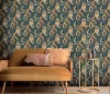Elle Decoration 4 Türkizzöld-arany női arc mintás (lángálló, mosható) vlies-vinyl tapéta