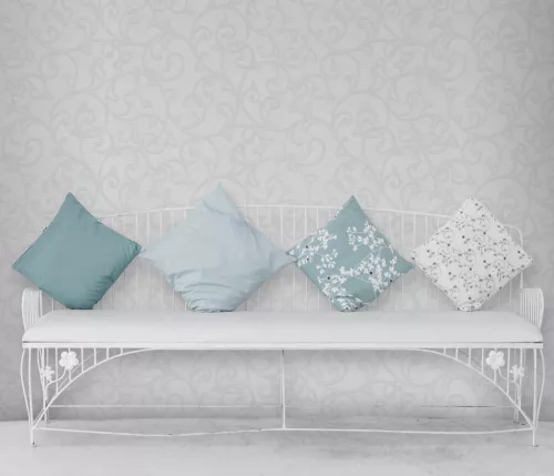 Opus: Világosszürke klasszikus ornamentika (mosható) vlies alapon hab felületű tapéta