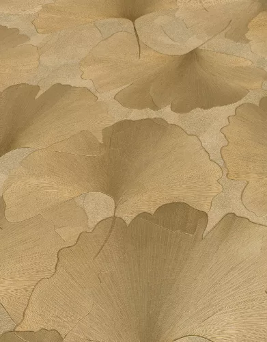 Elysium arany Ginkgo Biloba (lángálló, mosható) vlies-vinyl tapéta