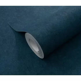   Elysium enyhén csillogó egyszínű éjkék (lángálló, mosható) vlies-vinyl tapéta
