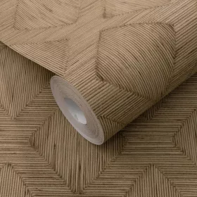  Secret Garden: Barna geometria mintás (lángálló, mosható) vlies-vinyl tapéta