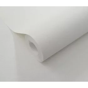   Törtfehér strukturált egyszínű (lángálló, mosható) vlies-vinyl tapéta