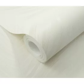   Törtfehér alapon fehér tollas csillámos elegáns strukturált vlies-vinyl tapéta