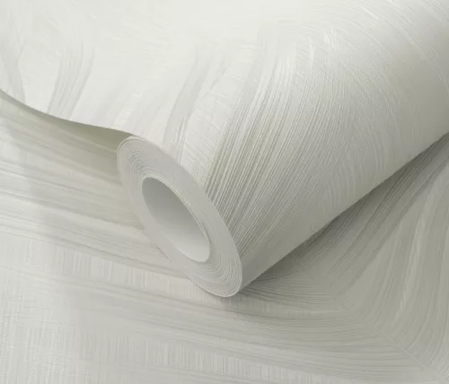 Fehér alapon szürke tollas csillámos elegáns strukturált vlies-vinyl tapéta
