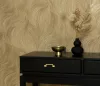 Arany csillogó hullám mintás (lángálló, mosható) vlies-vinyl tapéta