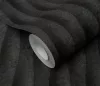 Antracit matt hullám mintás (lángálló, mosható) vlies-vinyl tapéta