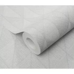  Világos szürke matt geometrikus mintás (lángálló, mosható) vlies-vinyl tapéta
