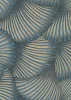Kék-arany designer mintás (lángálló, mosható) vlies-vinyl tapéta