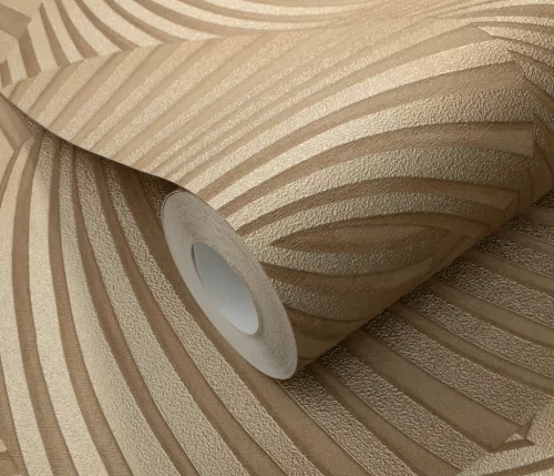 Arany-barna designer mintás (lángálló, mosható) vlies-vinyl tapéta