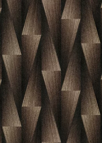 Barna-bronzos 3D mintás (lángálló, mosható) vlies-vinyl tapéta