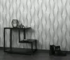 Ezüst 3D mintás (lángálló, mosható) vlies-vinyl tapéta