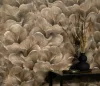 Bronz csillogó metálos Ginkgo mintás (lángálló, mosható) vlies-vinyl tapéta