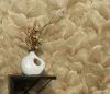 Arany csillogó metálos Ginkgo mintás (lángálló, mosható) vlies-vinyl tapéta