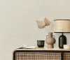 Krém alapon ezüst csillámos elegáns egyszínű strukturált vlies-vinyl tapéta