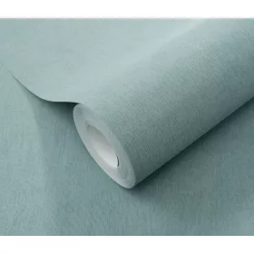   Pasztel petrol kék alapon ezüst csillámos elegáns egyszínű strukturált vlies-vinyl tapéta