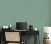 Sötétebb petrol zöld alapon ezüst csillámos elegáns egyszínű strukturált vlies-vinyl tapéta