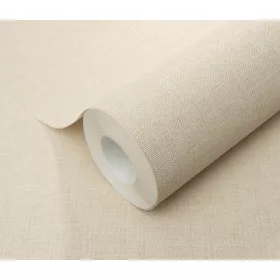   Natúros bézs matt egyszínű szövött textil hatású (lángálló, mosható) vlies-vinyl tapéta