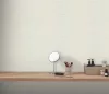Törtfehér matt egyszínű szövött textil hatású (lángálló, mosható) vlies-vinyl tapéta