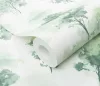 Forest Dreams: Zöld-fehér erdei fa mintás (lángálló, mosható) vlies-vinyl tapéta